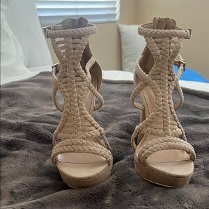 Aldo Beige Braided Women's Heels
